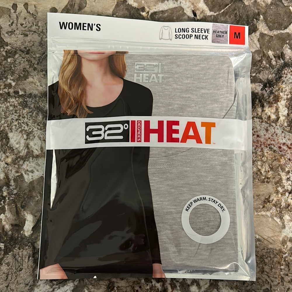 32 Degrees Women's Heather Gray Long Sleeve Top